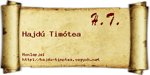 Hajdú Timótea névjegykártya